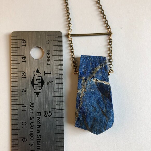 Native Clutter brand lapis lazuli pendant necklace - Picture 2 of 3